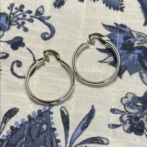 Vintage L H Segal‎ California Silver Tone Hoop Earrings